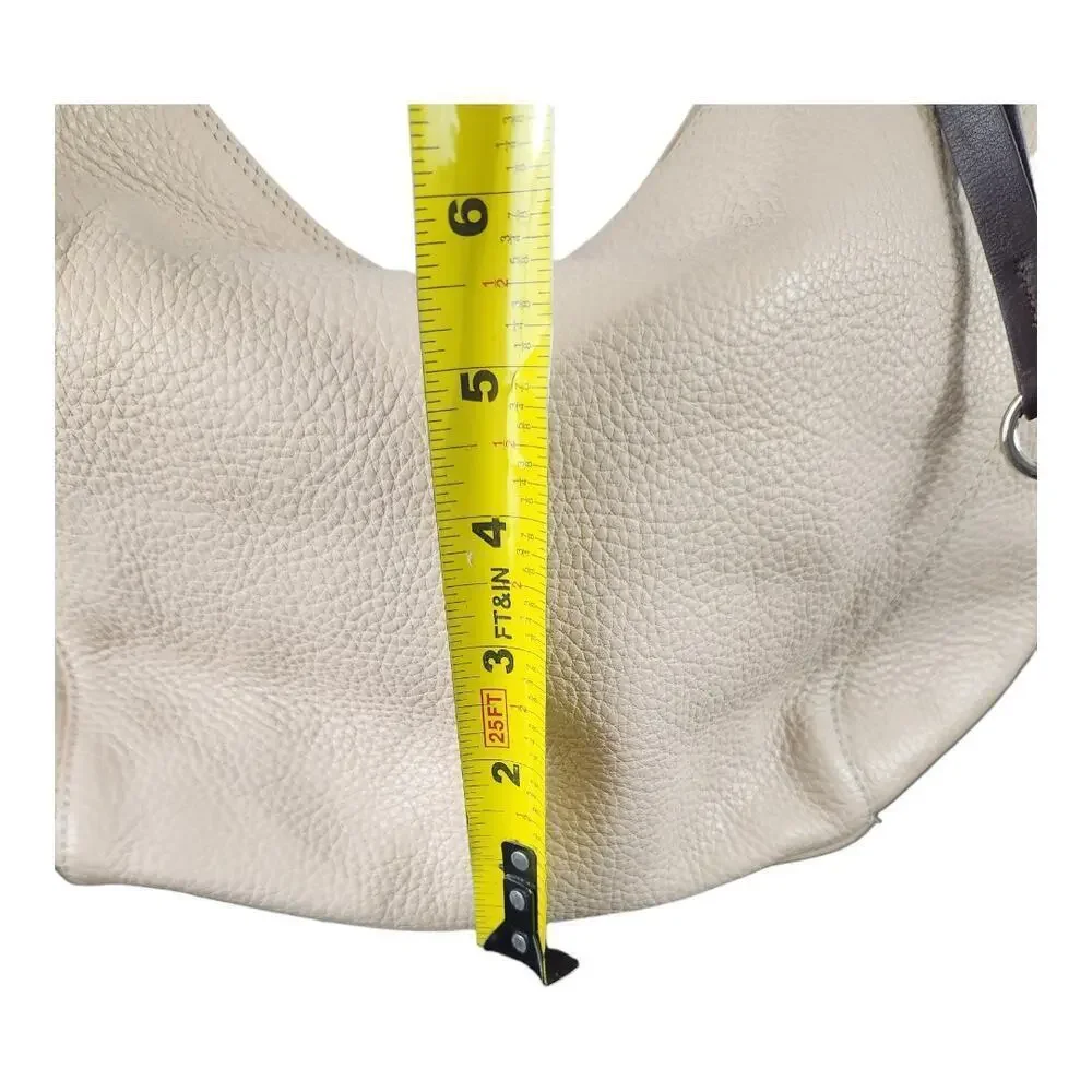 PuntoTres Genuine leather‎ hobo shoulder bag white black made in Spain purse